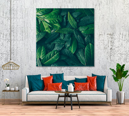 Green Leaves Canvas Print ArtLexy   