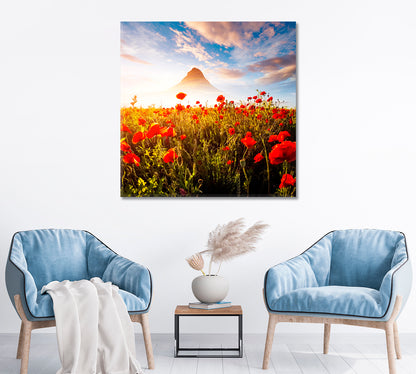 Blooming Red Poppies Canvas Print ArtLexy   