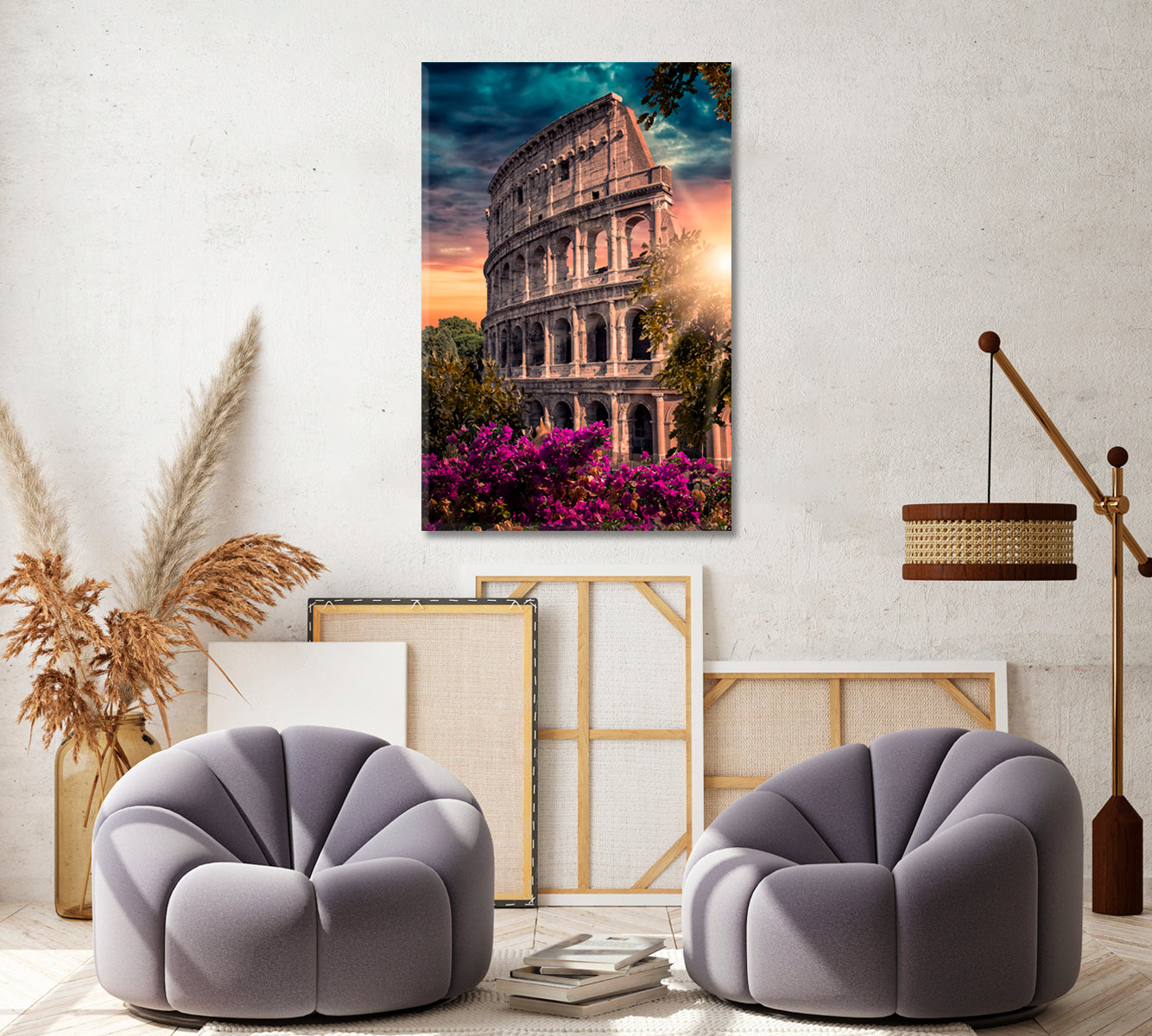 Colosseum in Rome at Sunrise Italy Canvas Print ArtLexy   