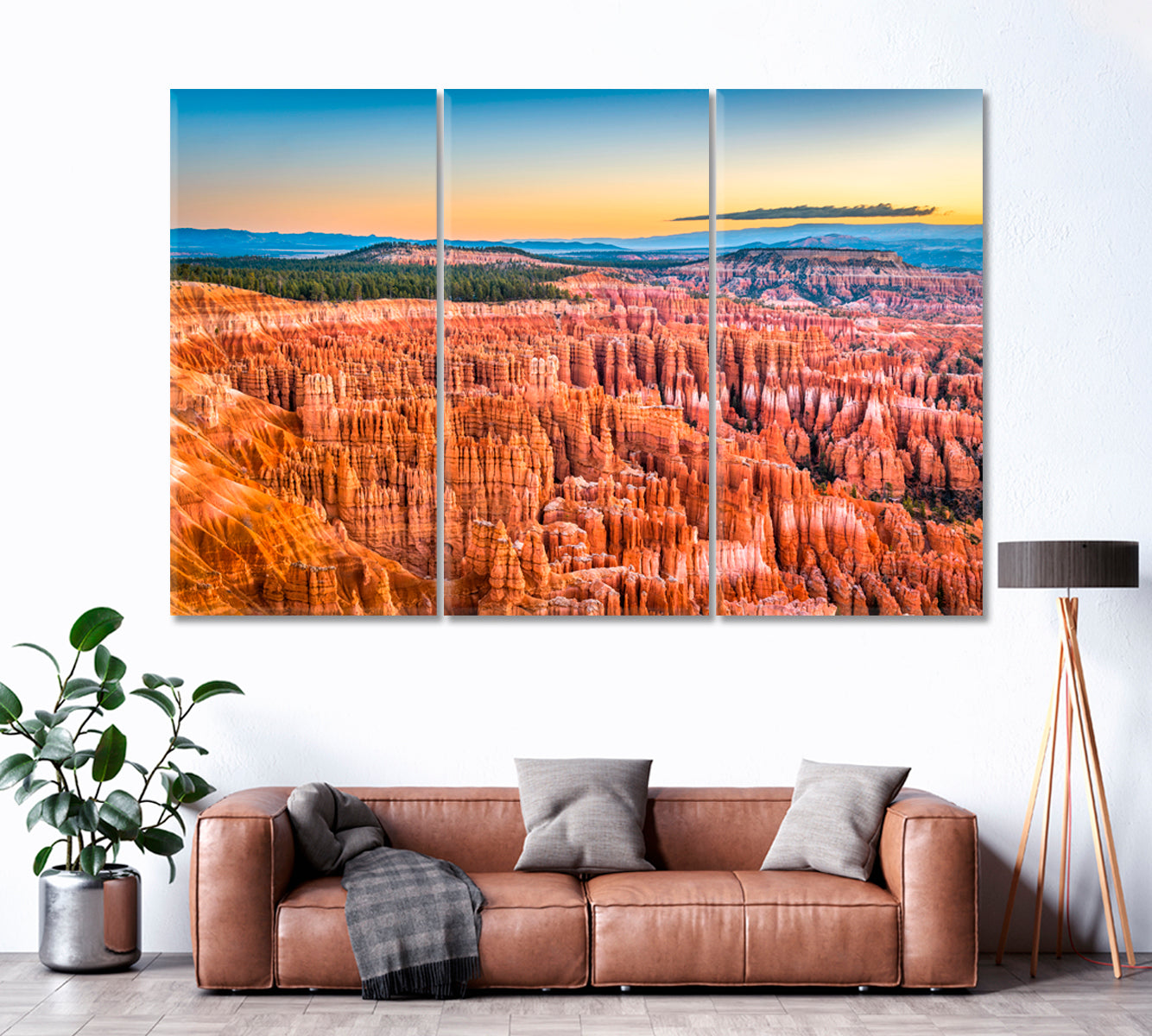 Bryce Canyon National Park Utah USA Canvas Print ArtLexy 3 Panels 36"x24" inches 