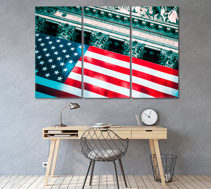 New York Stock Exchange Canvas Print ArtLexy 3 Panels 36"x24" inches 
