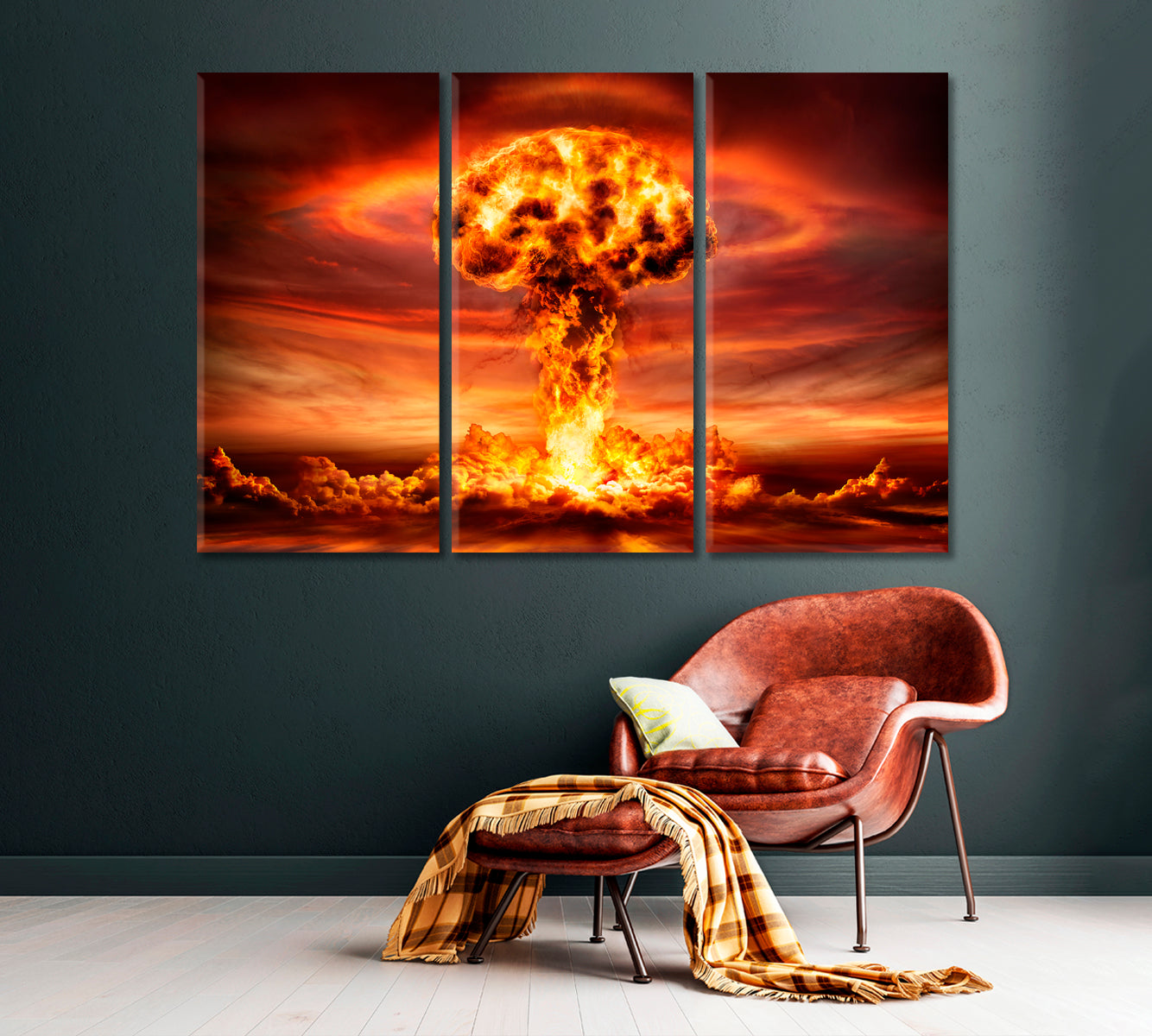 Nuclear Bombs Create Mushroom Clouds Canvas Print ArtLexy   