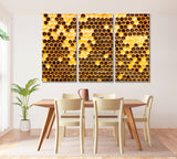 Honeycomb with Honey Canvas Print ArtLexy   