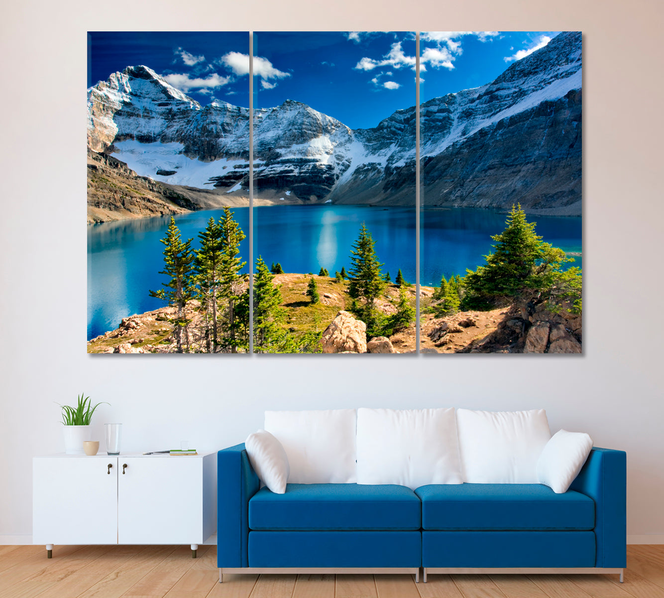Lake McArthur Yoho National Park Canada Canvas Print ArtLexy 3 Panels 36"x24" inches 