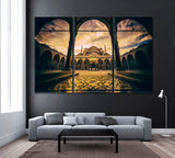 Blue Mosque (Sultan Ahmed Mosque) Istanbul Turkey Canvas Print ArtLexy 3 Panels 36"x24" inches 