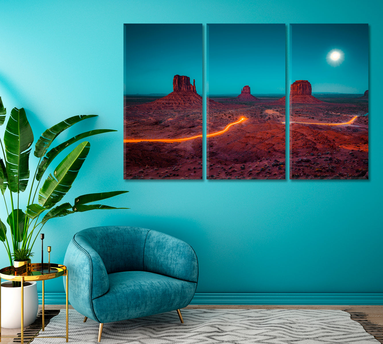 Monument Valley with Mittens and Merrick Butte Arizona USA Canvas Print ArtLexy   