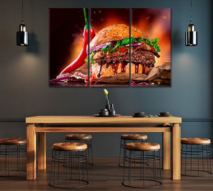 Chilli Hamburger Canvas Print ArtLexy   