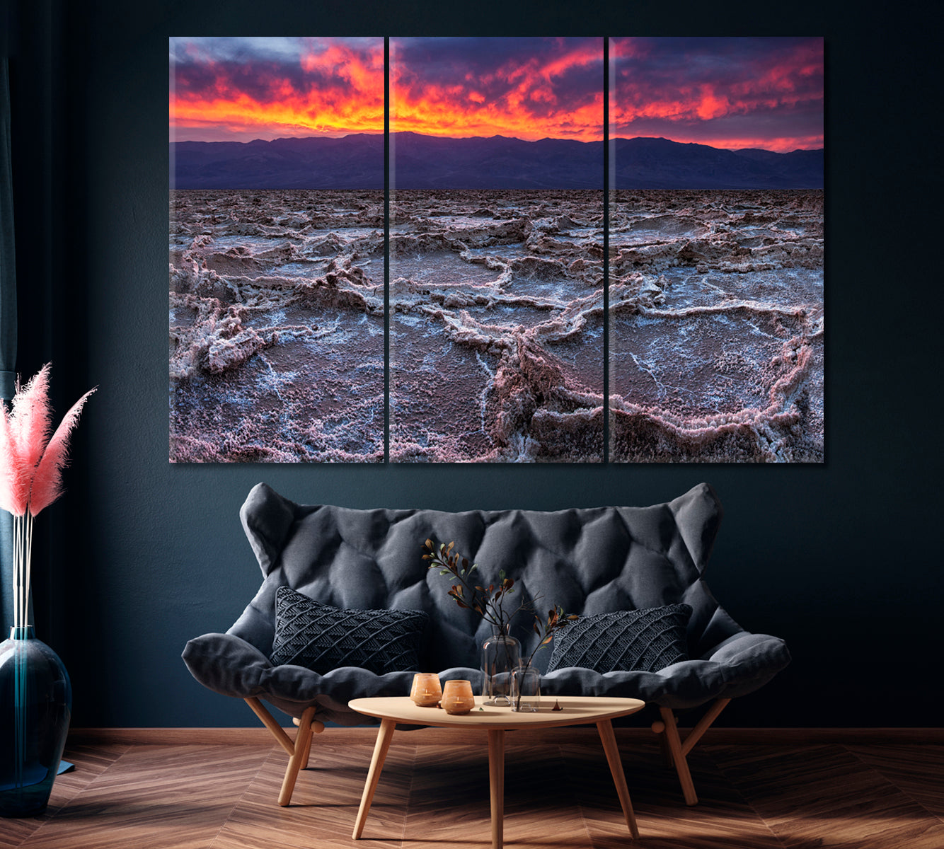 Death Valley National Park California US Canvas Print ArtLexy 3 Panels 36"x24" inches 