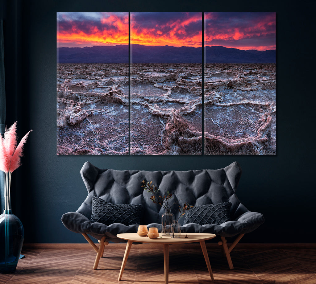 Death Valley National Park California US Canvas Print ArtLexy 3 Panels 36"x24" inches 