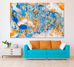 Abstract Volcanic Pattern Canvas Print ArtLexy 3 Panels 36"x24" inches 