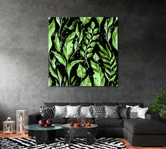 Modern Leaf Pattern Canvas Print ArtLexy   