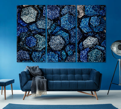 Abstract  Modern Cube Pattern Canvas Print ArtLexy 3 Panels 36"x24" inches 