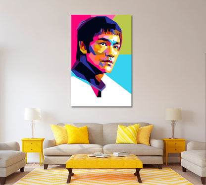 Portrait of Bruce Lee Canvas Print ArtLexy   