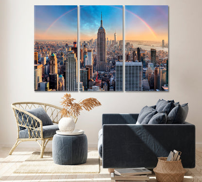 New York City Skyline with Skyscrapers Canvas Print ArtLexy   