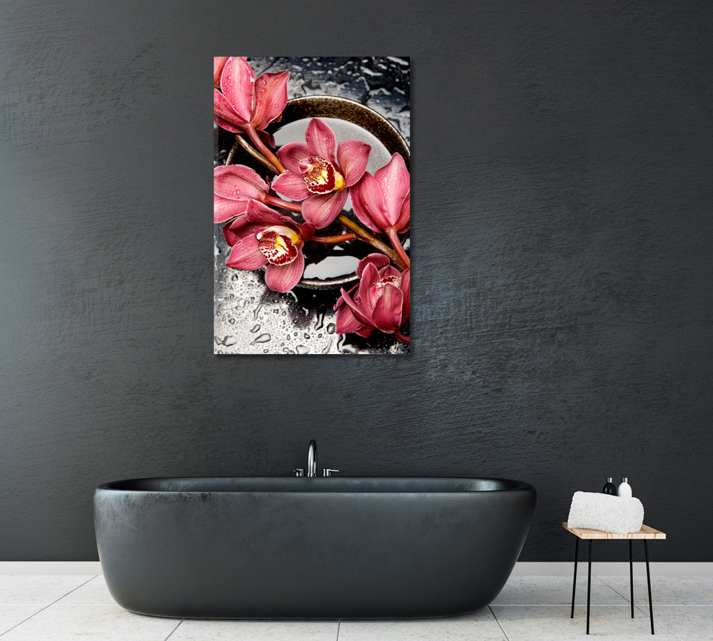Branch of Red Orchid Canvas Print ArtLexy   