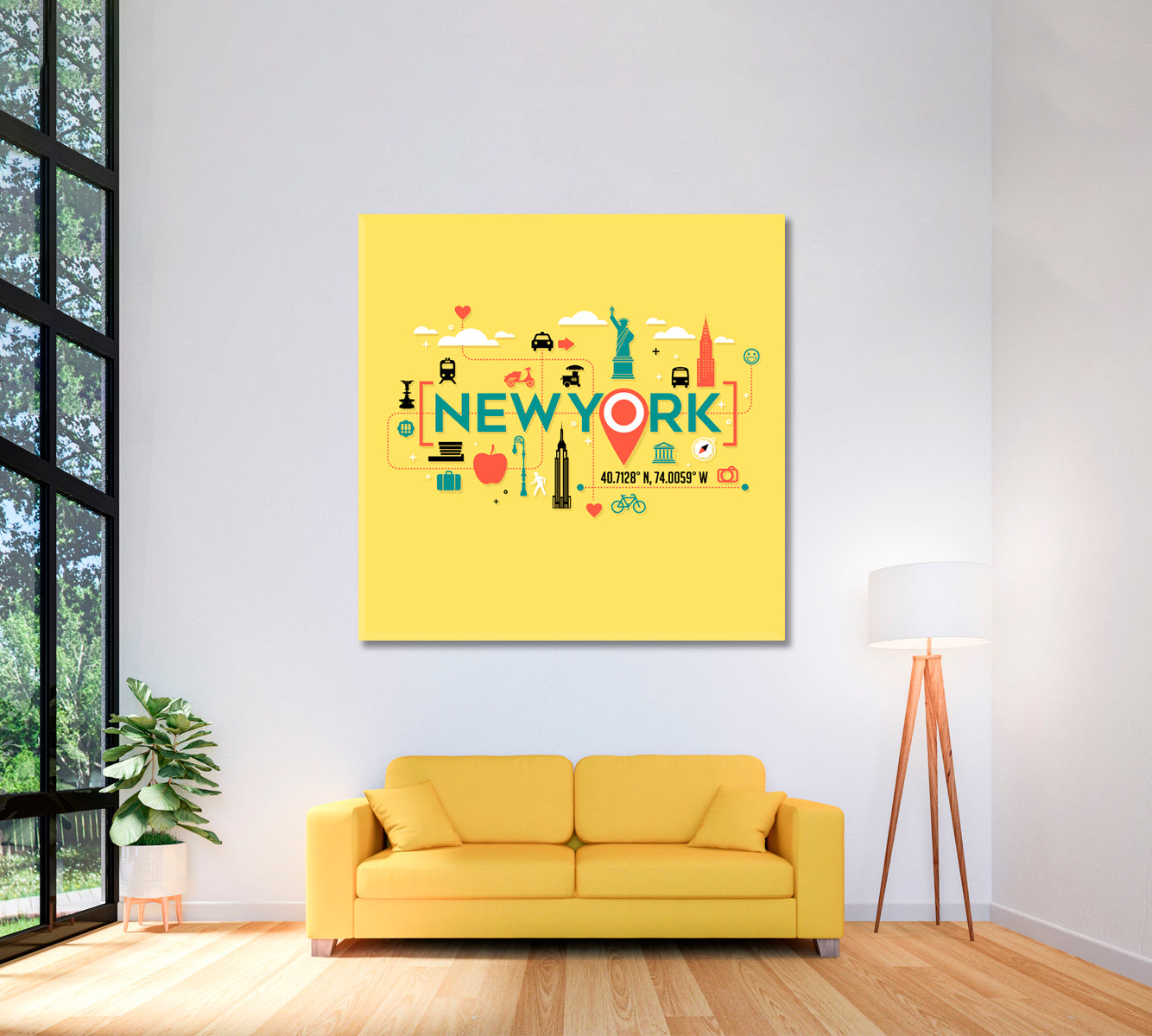 New York City Landmarks Canvas Print ArtLexy   