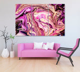 Abstract Purple Marble Pattern Canvas Print ArtLexy 3 Panels 36"x24" inches 