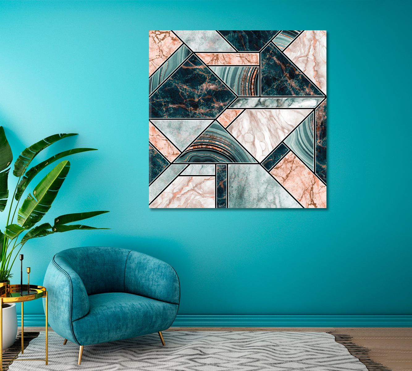 Abstract Marble Mosaic Canvas Print ArtLexy   