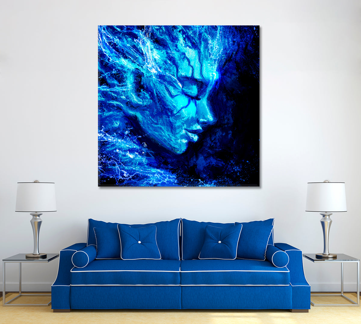 Water Girl Canvas Print ArtLexy 1 Panel 12"x12" inches 