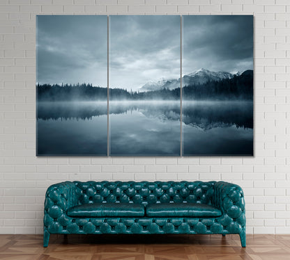 Lake Herbert Banff National Park Canada Canvas Print ArtLexy 3 Panels 36"x24" inches 