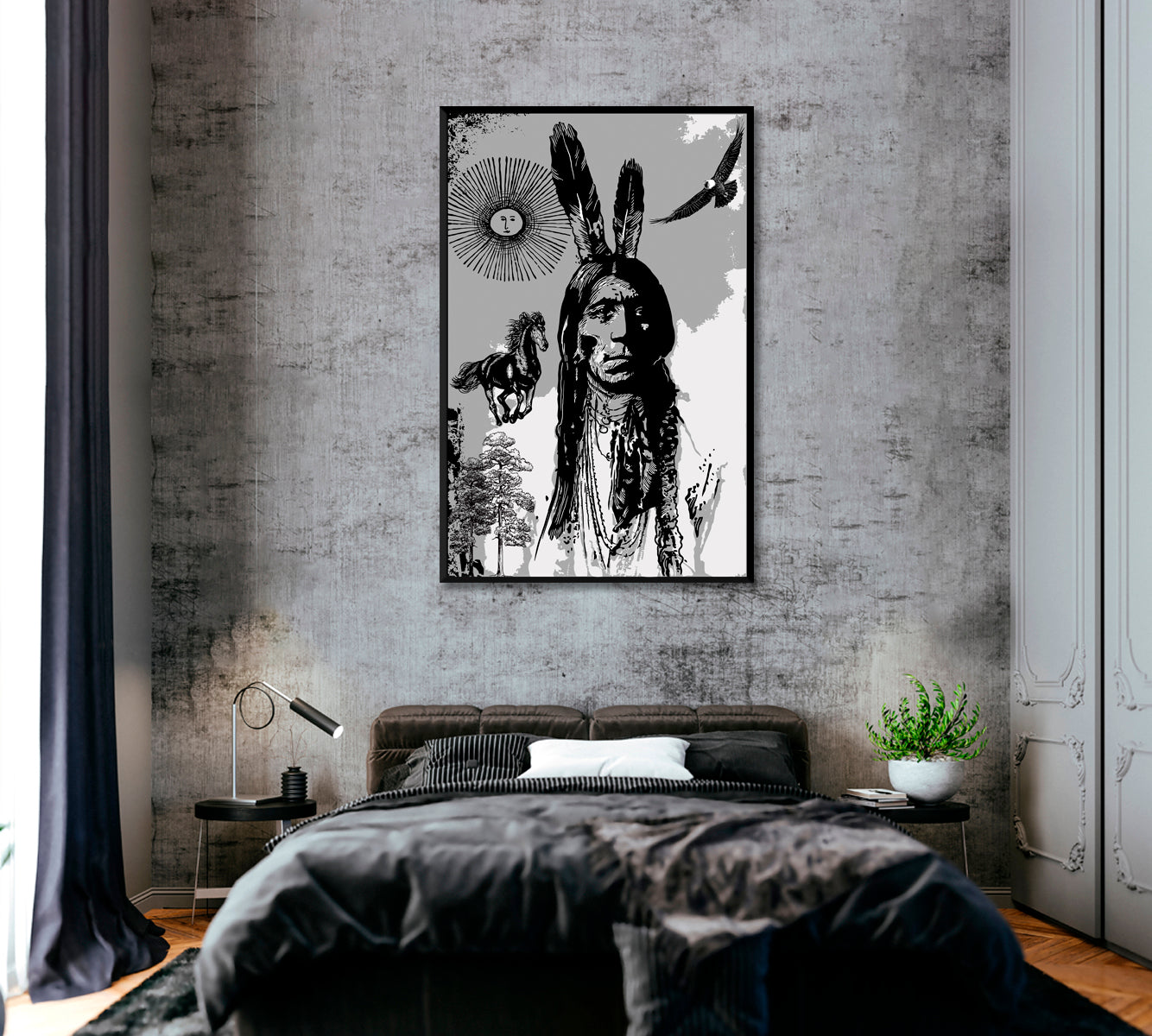 Indian Warrior Canvas Print ArtLexy   