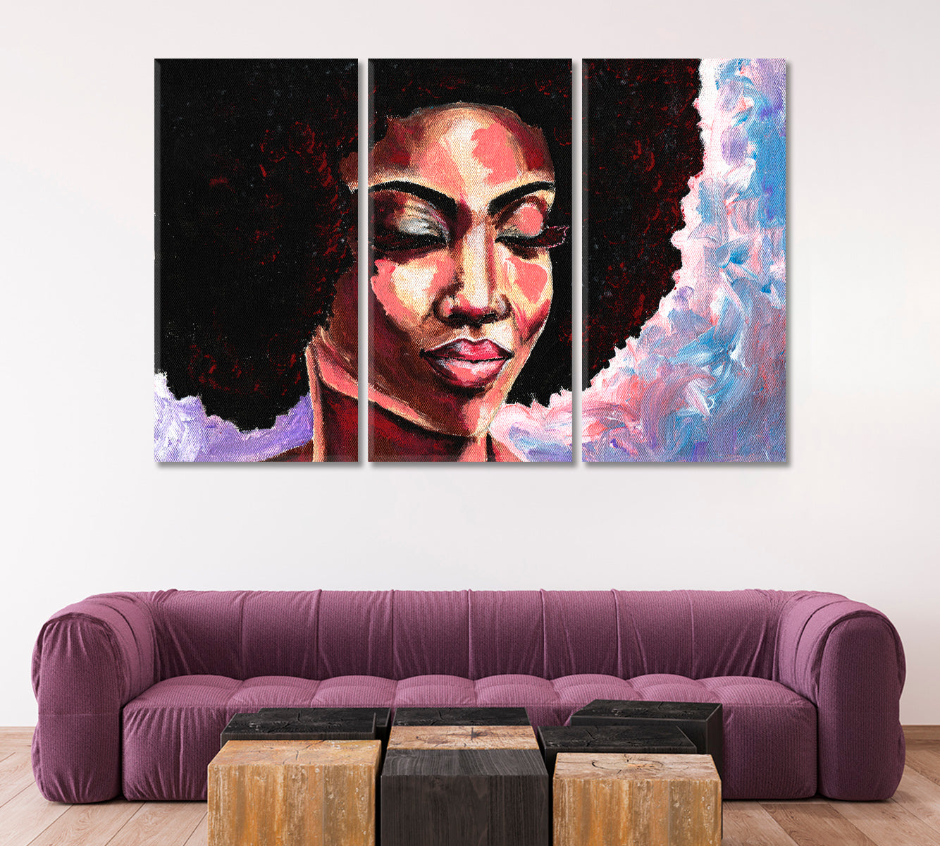 African Woman Portrait in Street Style Canvas Print ArtLexy   