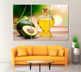 Avocado Oil Canvas Print ArtLexy 3 Panels 36"x24" inches 