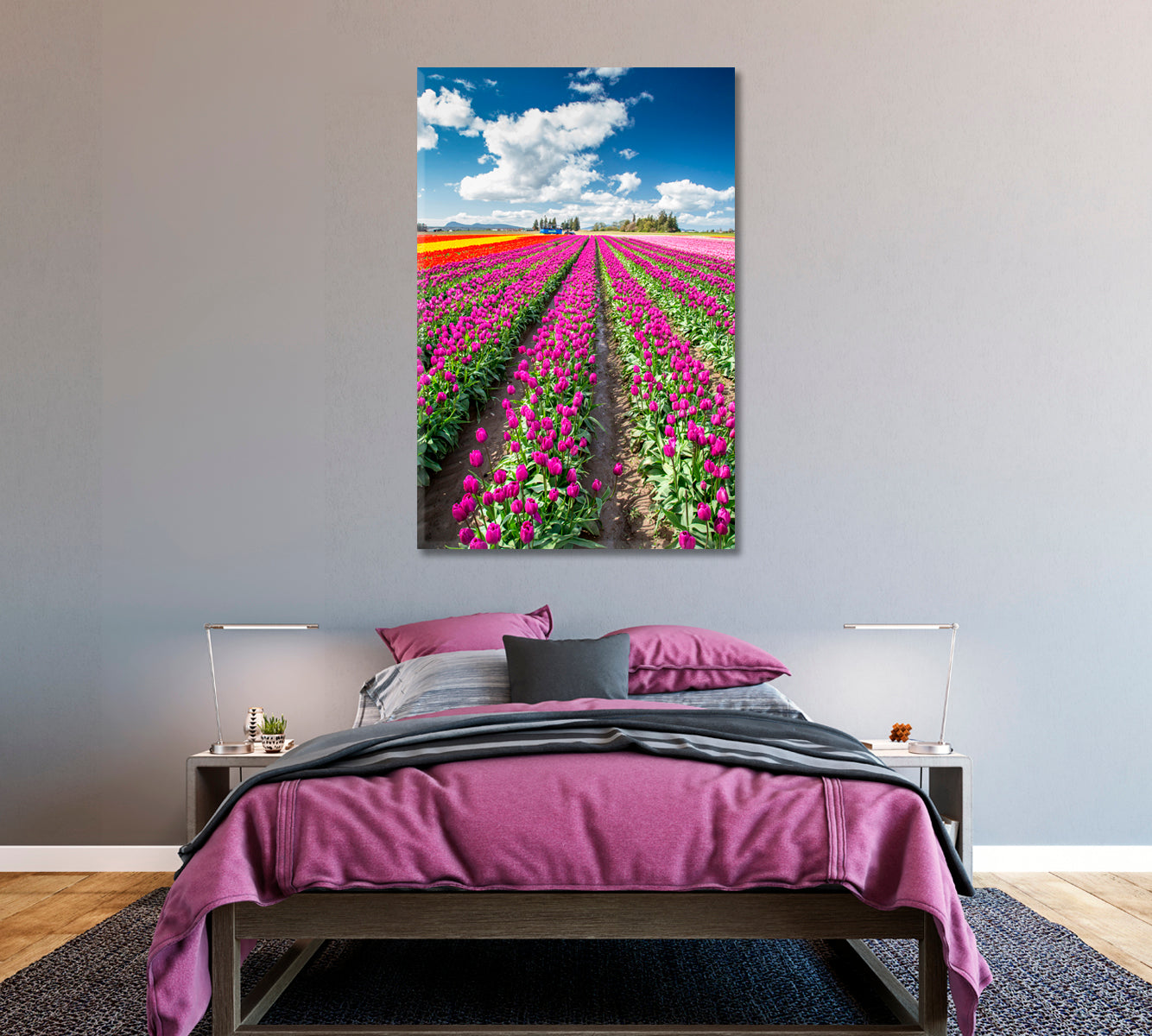 Tulip Field Washington Canvas Print ArtLexy   