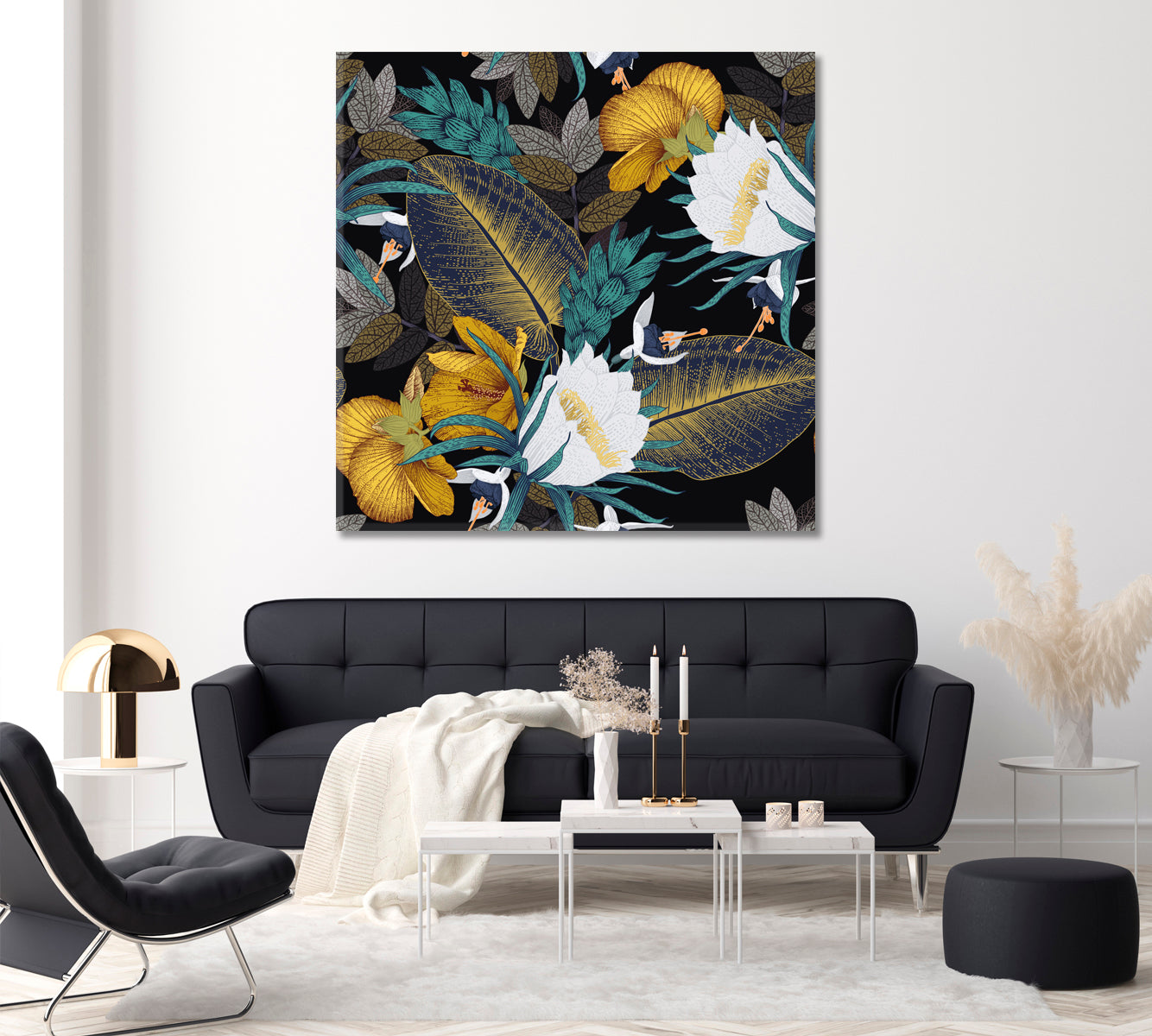 Luxury Tropical Flowers Canvas Print ArtLexy   