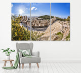 Odeon Theatre Athens Greece Canvas Print ArtLexy 3 Panels 36"x24" inches 