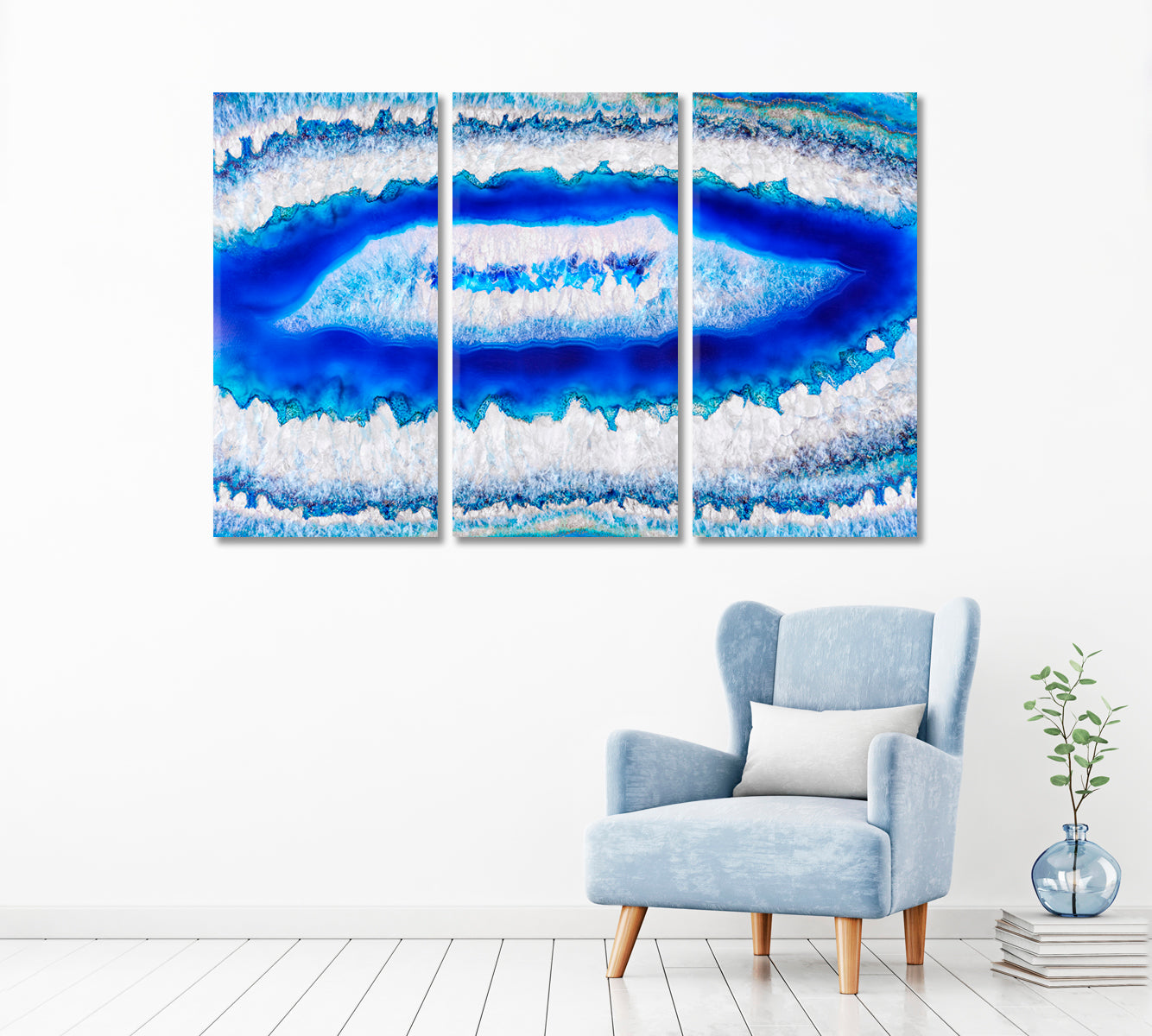 Natural Blue Agate Canvas Print ArtLexy   