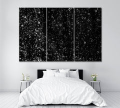 Bubbles in Dark Water Canvas Print ArtLexy 3 Panels 36"x24" inches 