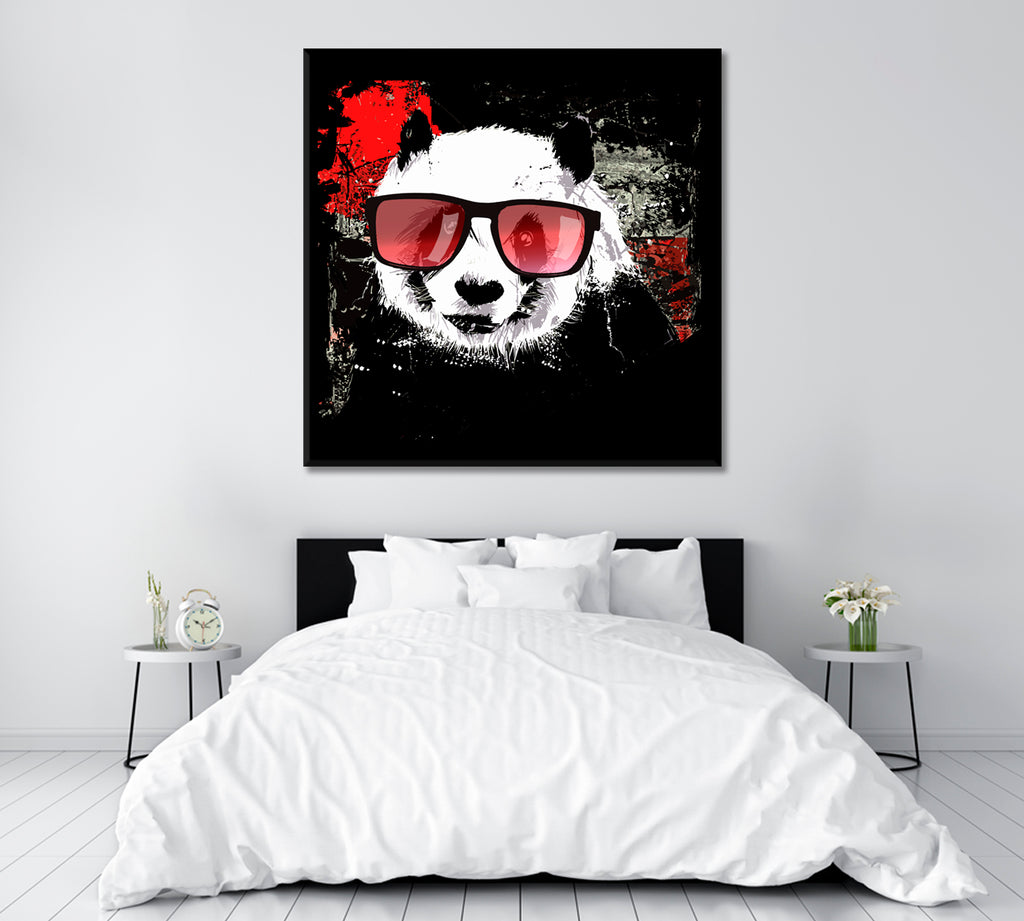 Panda with Glasses Canvas Print ArtLexy   