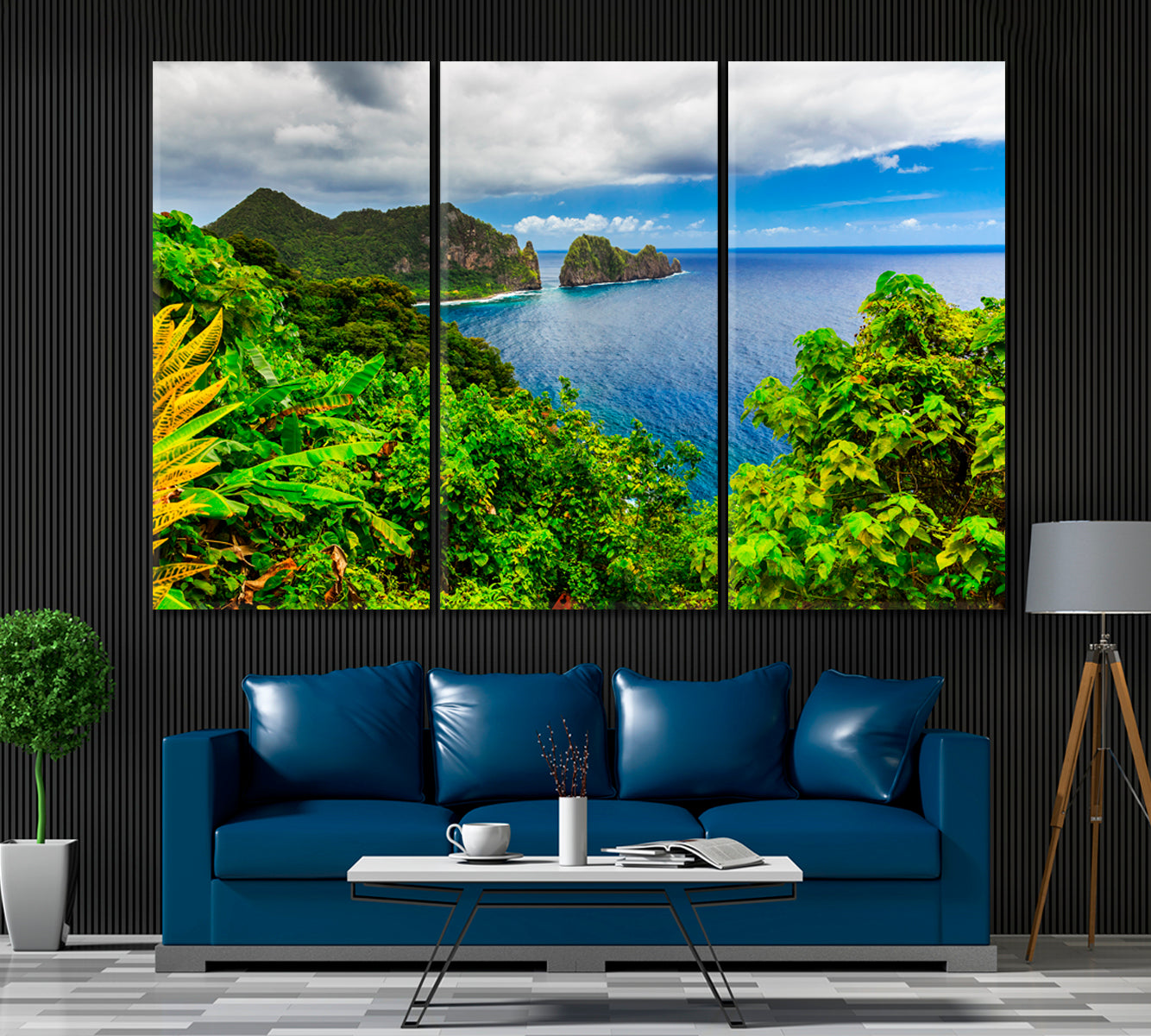 Pago Pago American Samoa Canvas Print ArtLexy 3 Panels 36"x24" inches 