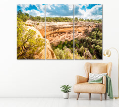 Mesa Verde National Park Colorado Canvas Print ArtLexy 3 Panels 36"x24" inches 