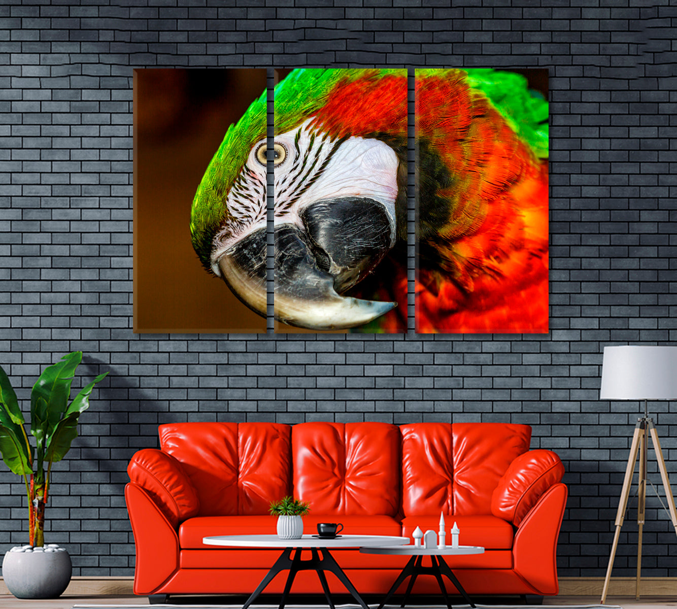 Red-and-Green Macaw Canvas Print ArtLexy   