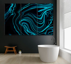 Abstract Liquid Swirl Pattern Canvas Print ArtLexy 3 Panels 36"x24" inches 