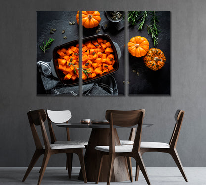 Baked Pumpkin Slices Canvas Print ArtLexy   