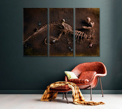Dinosaur Fossil Tyrannosaurus Rex Skeleton Canvas Print ArtLexy   