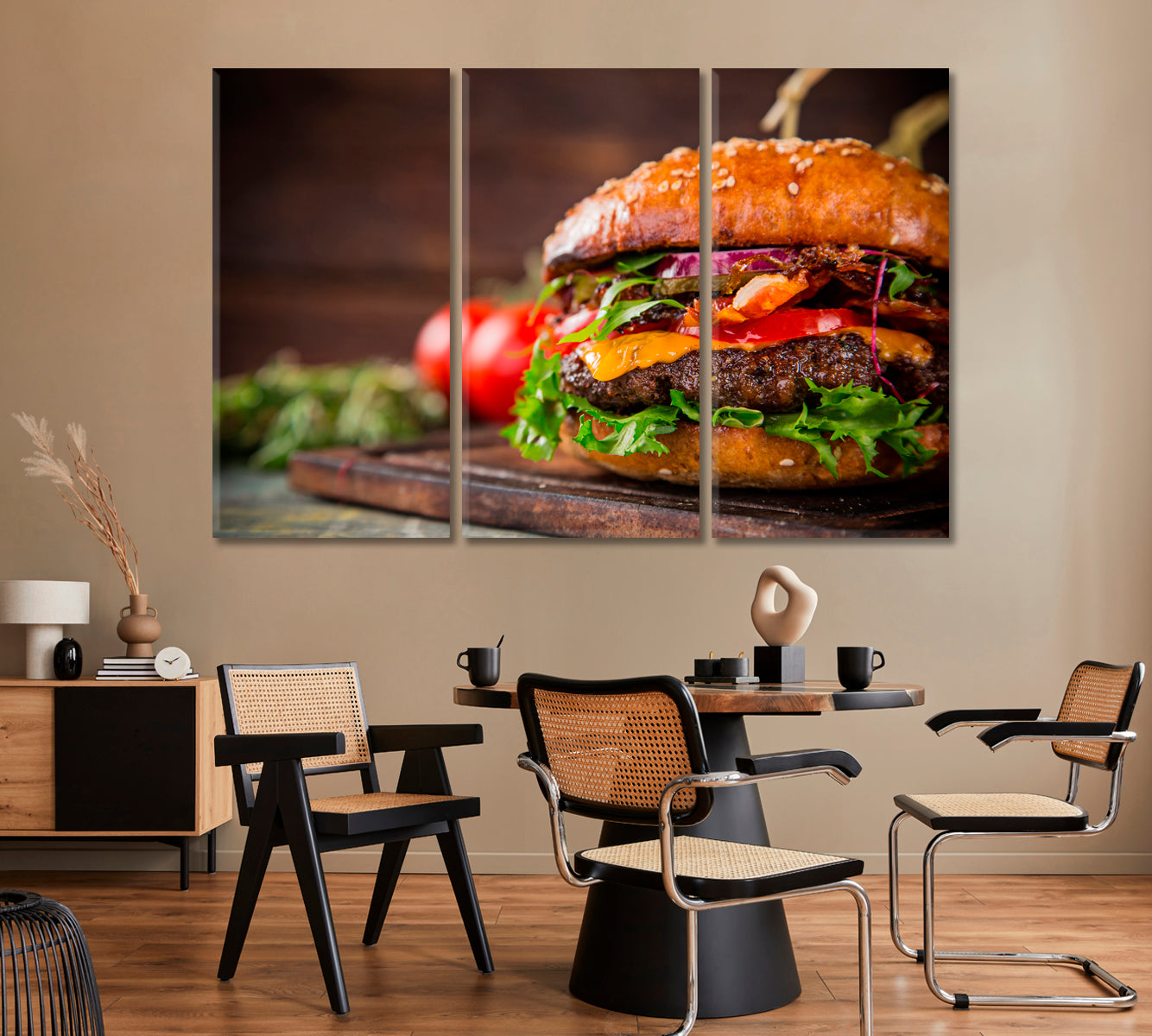 Tasty Burger Canvas Print ArtLexy   