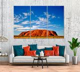 Uluru Ayers Rock Australia Canvas Print ArtLexy 3 Panels 36"x24" inches 