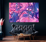 Colourful Acrylic Bubbles Canvas Print ArtLexy 3 Panels 36"x24" inches 