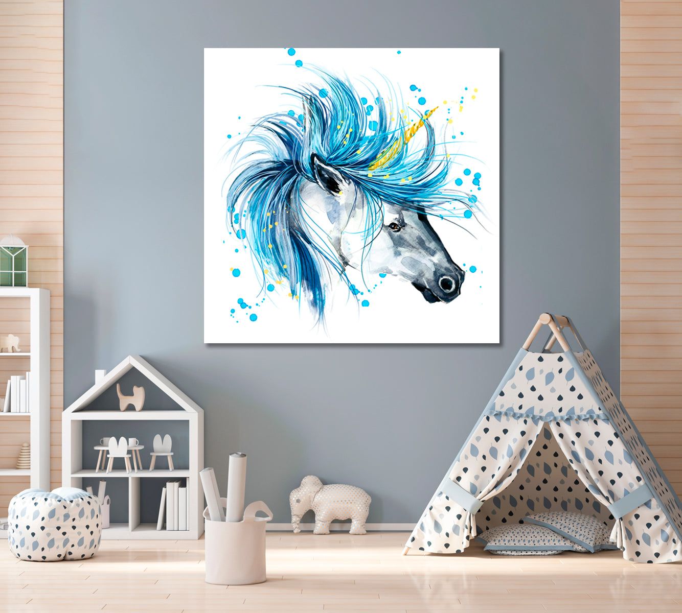 Abstract Unicorn Canvas Print ArtLexy   