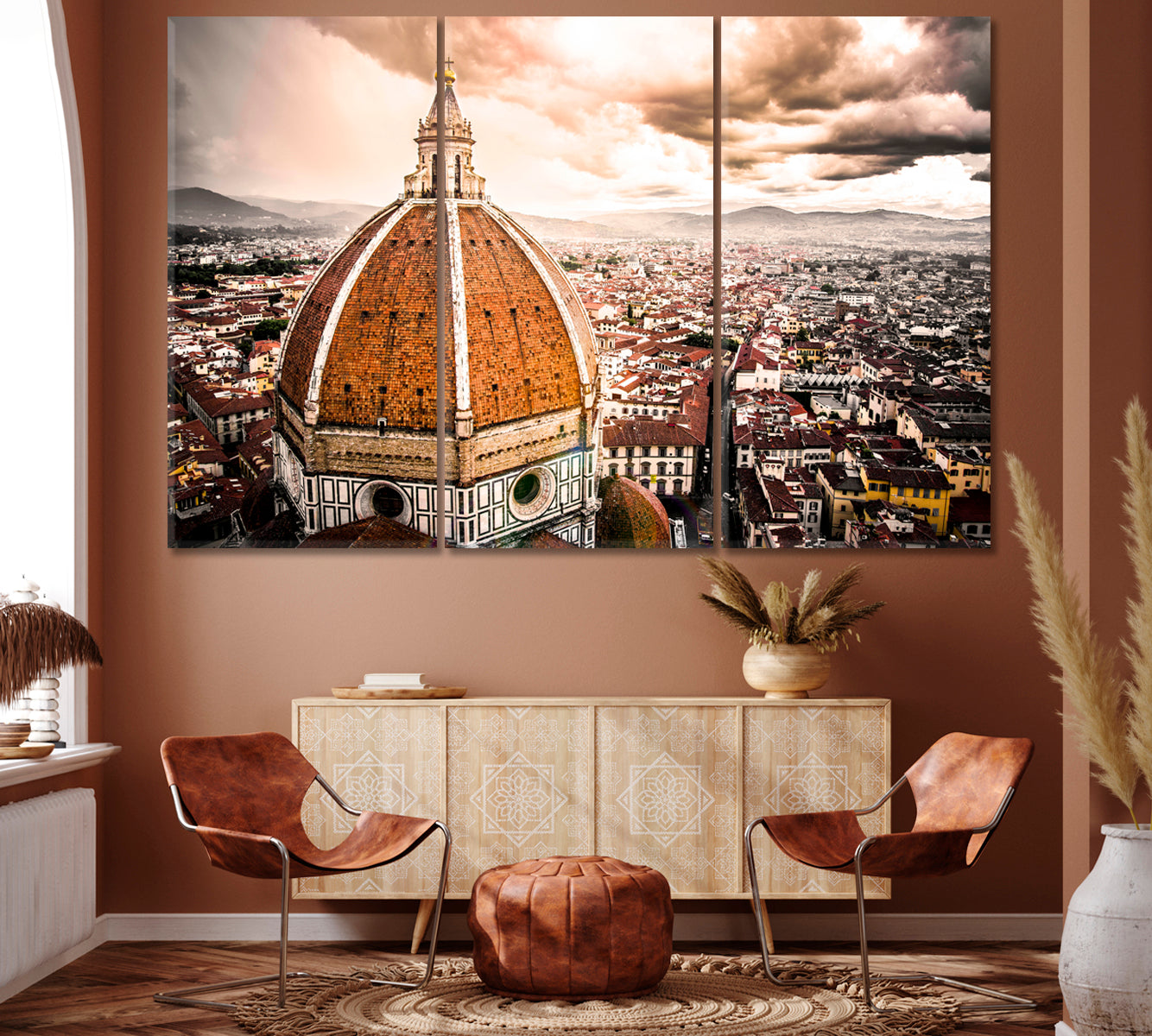 Cathedral Santa Maria del Fiore Florence Italy Canvas Print ArtLexy 3 Panels 36"x24" inches 