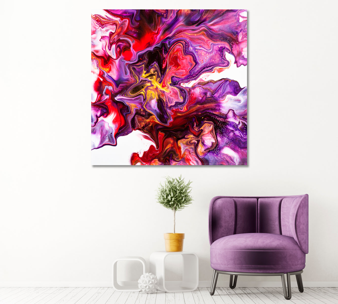 Colorful Fluid Abstract Splash Canvas Print ArtLexy   