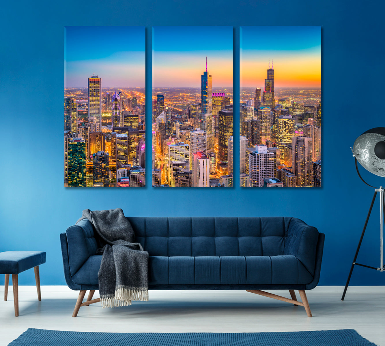 Chicago City Skyline USA Canvas Print ArtLexy   