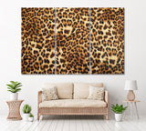 Leopard Skin Pattern Canvas Print ArtLexy 3 Panels 36"x24" inches 
