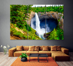 Helmcken Falls British Columbia Canada Canvas Print ArtLexy 3 Panels 36"x24" inches 