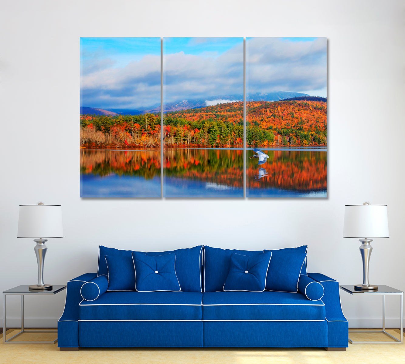 New Hampshire White Mountains Canvas Print ArtLexy 3 Panels 36"x24" inches 