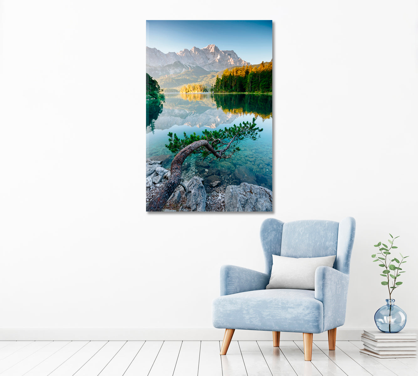 Lake Eibsee Bavarian Alps Canvas Print ArtLexy   